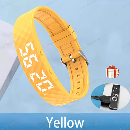 Silent Alarm - Vibration Wristband for Heavy Sleepers & Couples - Yellow