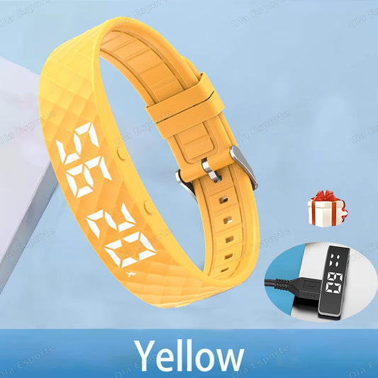 Silent Alarm - Vibration Wristband for Heavy Sleepers & Couples - Yellow