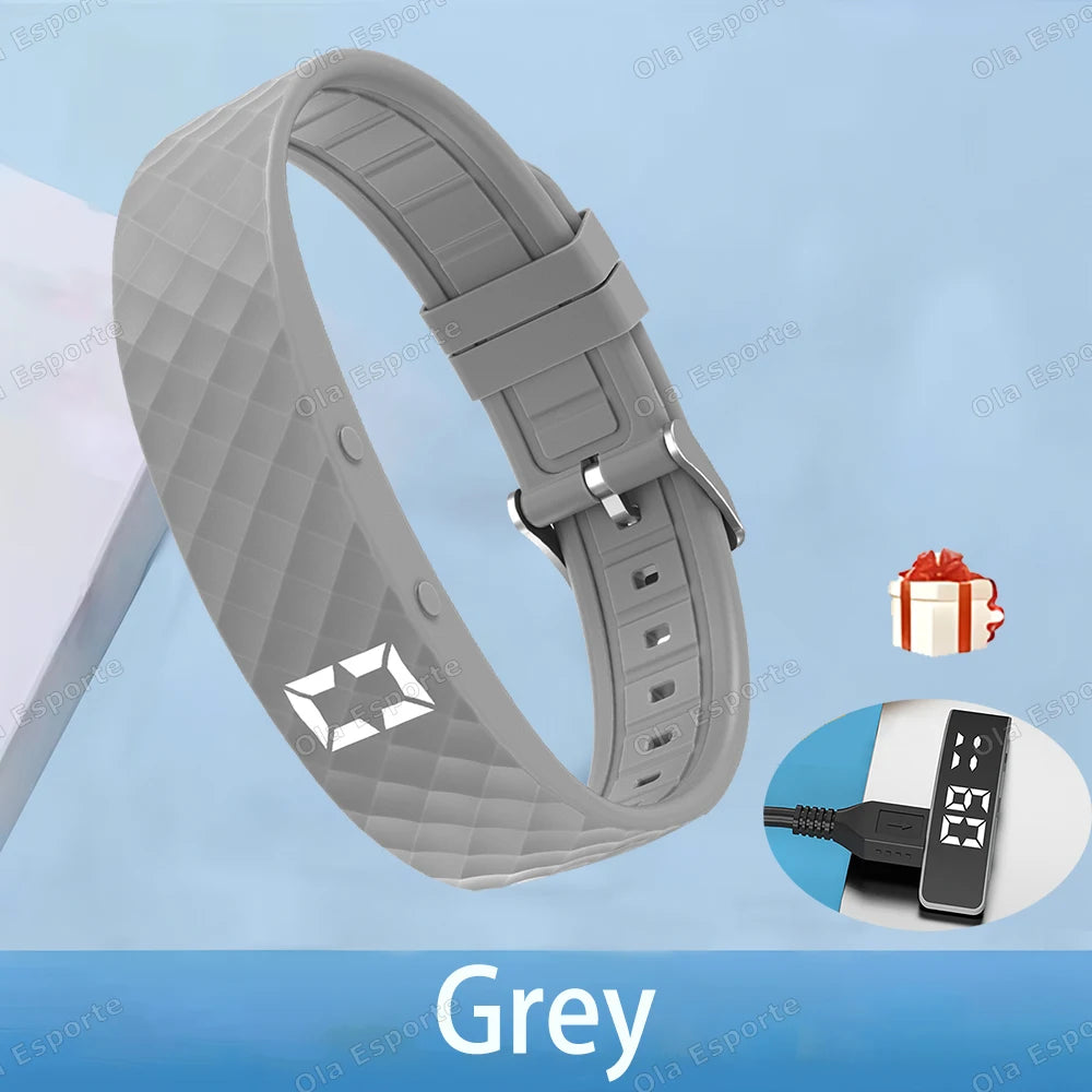 Silent Alarm - Vibration Wristband for Heavy Sleepers & Couples - Grey