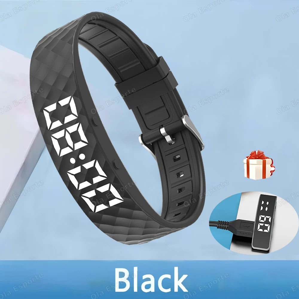 Silent Alarm - Vibration Wristband for Heavy Sleepers & Couples - Black