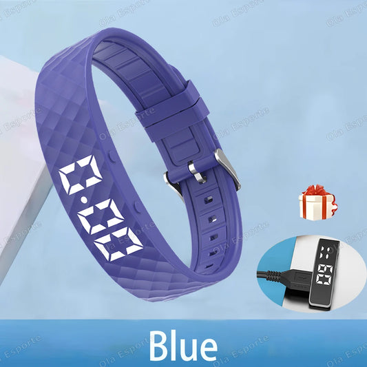 Silent Alarm - Vibration Wristband for Heavy Sleepers & Couples - Blue